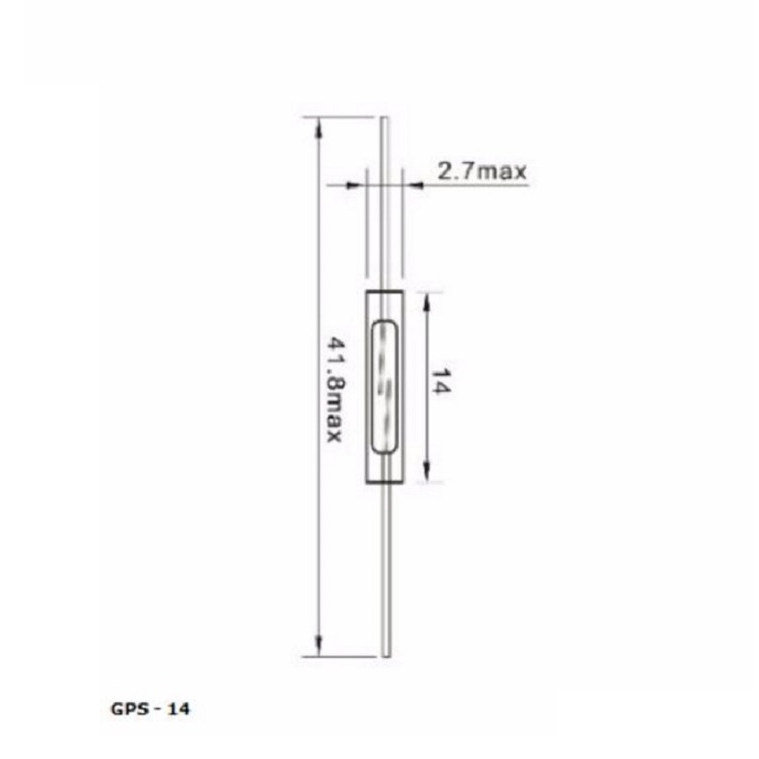 MCIGICM 200pcs plastic reed switch type 2 * 14mm normally open magnetic switch anti-vibration GPS-14A