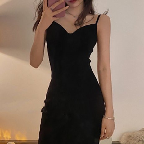 Đầm maxi 2 dây ôm cổ gợn sống - D743 | BigBuy360 - bigbuy360.vn