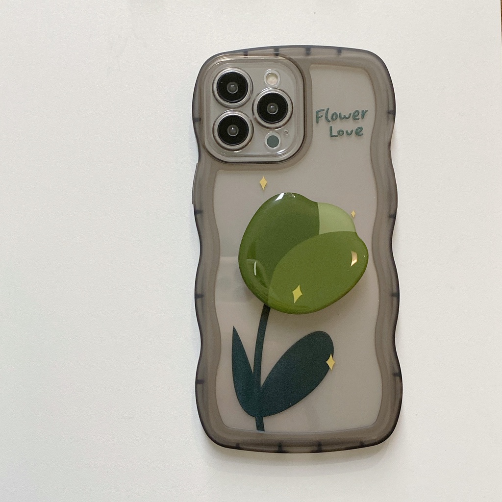 Ốp Điện Thoại Hình Hoa Tulip 3D Chống Sốc Thời Trang Cho iPhone 14 / 13 / 12 / 11 / X / 8 / 7P