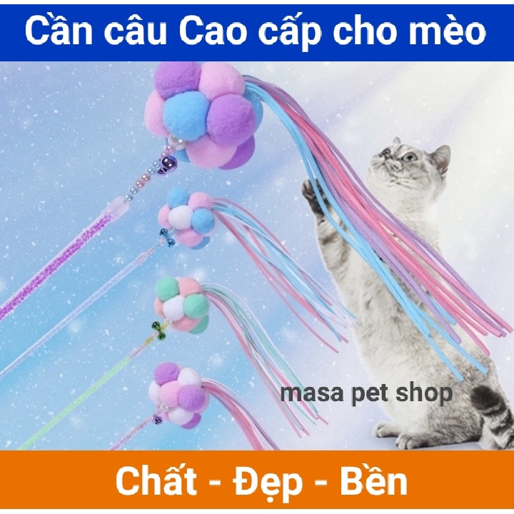 Cần Câu Mèo Nhồi Bông - Đồ Chơi Cho Mèo Siêu Đáng Yêu