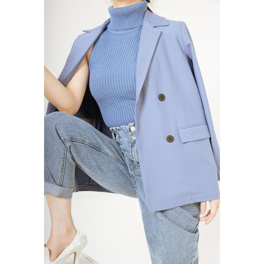 Áo Blazer Nữ 𝐂𝐂𝐇𝐀𝐓 2 Lớp Kèm Nắp Túi Trước Dáng Suông Phong Cách Trẻ Trung Thanh Lịch 10EDS0008ST | BigBuy360 - bigbuy360.vn