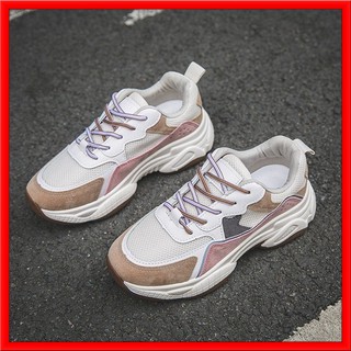 Giày thể thao nữ tăng chiều cao 4,5cm, phong cách ULZZANG Hàn Quốc có 2 màu Cực đẹp, đế đúc khối, tăng chiều cao 4,5cm m