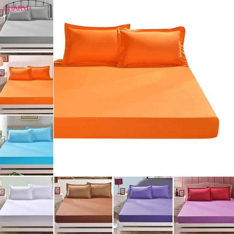Bọc nệm ngủ đơn giản màu trơn