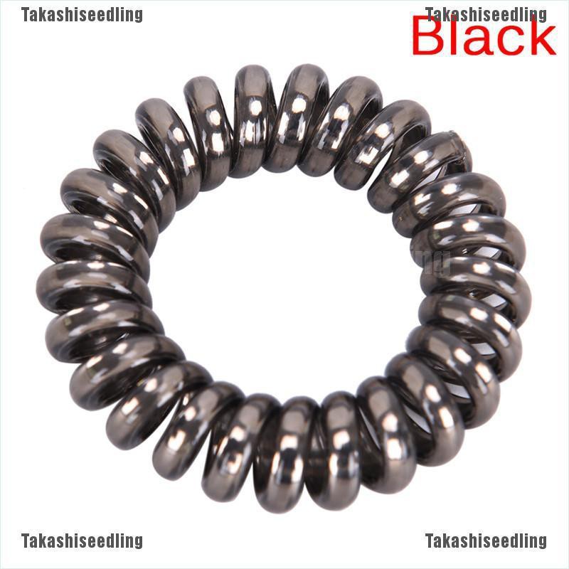 Set 1/5 dây buộc tóc cao su dạng dây xoắn thiết kế tiện lợi