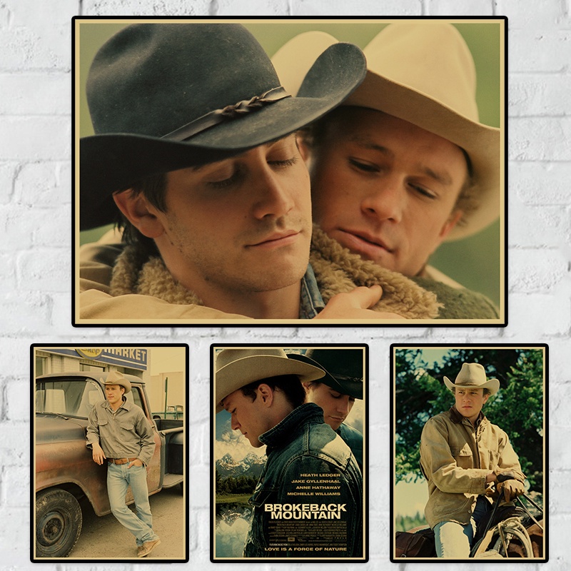 Tranh Dán Tường Trang Trí In Hình Núi Brokeback Vintage MS: 320