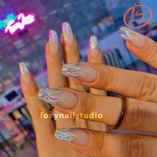 Bộ móng giả hologram lửa siêu hot siêu đẹp - dùng được nhiều lần