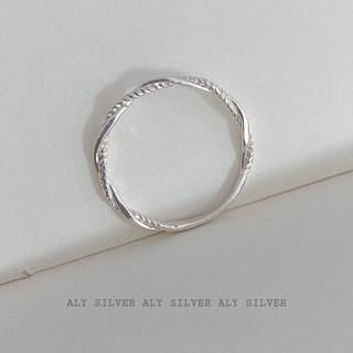 Nhẫn bạc xoắn kép Aly silver, nhẫn bạc nữ đơn giản cá tính