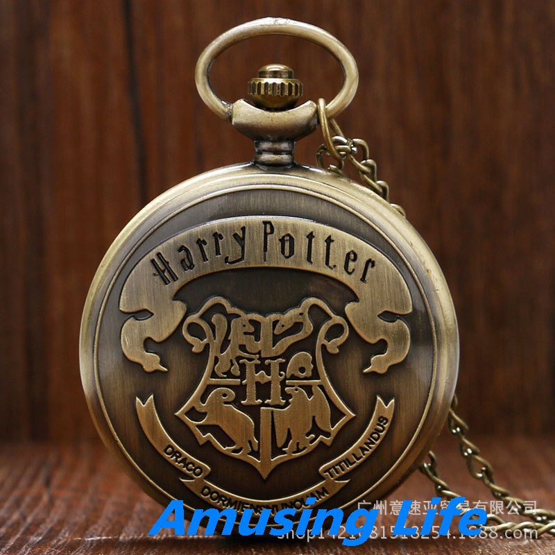 Quartz Pocket Watch Nhà Sản Xuất Bán Buôn Retro Dập Nổi Hogwarts Trường Học Phép Thuật Tưởng Niệm Đồng Hồ Bỏ Túi Harry P