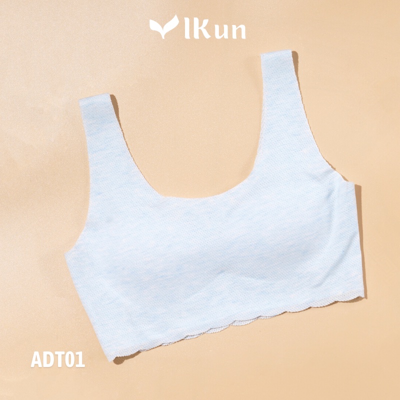 Áo lót học sinh Dễ Thở Ikun Áo lót bé gái mới lớn áo lót teen mút mỏng không đường may ADT01