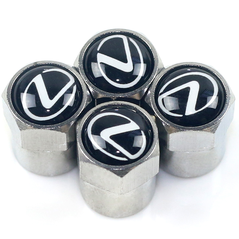 Set 4 nắp đậy van bánh xe hơi cho Lexus Emblem GS IS LS RX NX IS250 IS200 IS300 RX330 RX350 GX470 GSty300