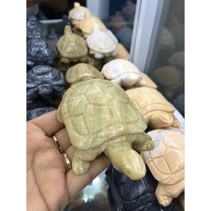 Tượng Rùa Đá nhiều màu hàng loại đẹp thiên nhiên R035 - Vật phẩm Phong Thủy