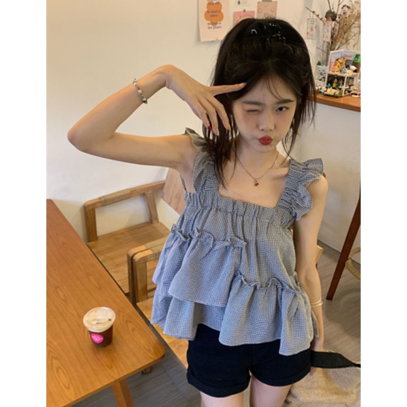 Áo Hai Dây Cotton Phong Cách Phương Tây Cổ Điển Thời Trang Mùa Hè Hàng Mới