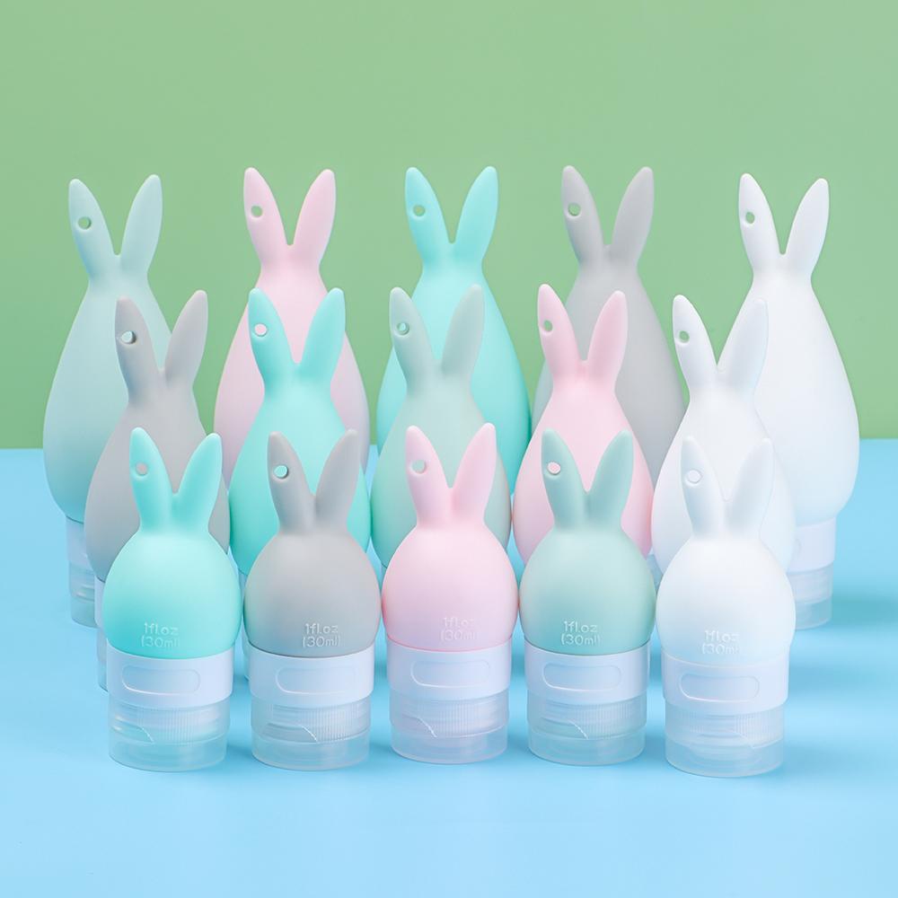 Chai Rỗng Bằng Silicon Họa Tiết Hoạt Hình 30ml / 50ml / 80ml