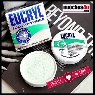 Bột Làm Trắng Răng EUCRYL Hương Bạc Hà 50g