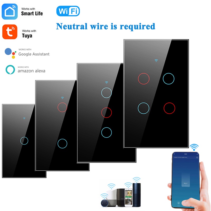 Công tắc thông minh điều khiển từ xa wifi - blue - Tuya Smart