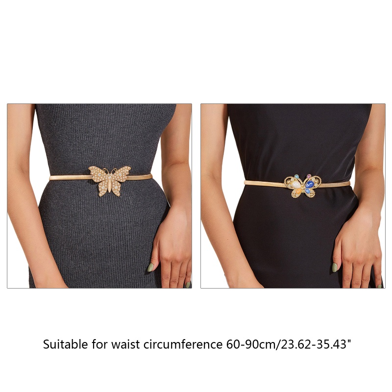 Thắt Lưng Có Khóa Cài Đính Đá Lấp Lánh Thời Trang Đi Biển Cho Nữ
