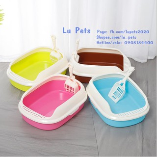 Khay đựng cát vệ sinh cho Mèo - Khay vệ sinh cho Mèo nhiều màu ( kèm xẻng )