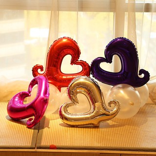 Bóng Trái tim móc 18'' mạ nhôm trang trí phòng cưới cầu hôn tỏ tình lãng mạn