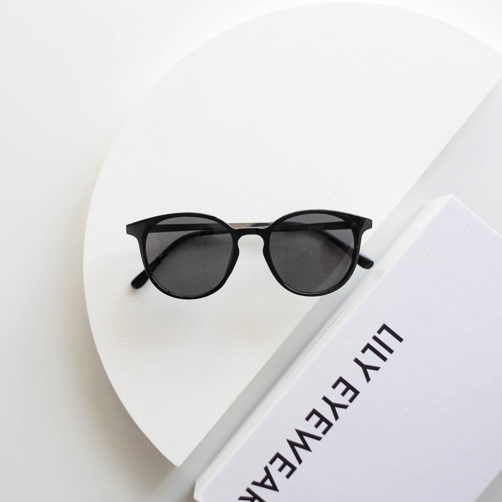 Kính mát nam nữ Lilyeyewear mắt tròn càng kim loại chắc chắn thiết kế thời trang R0006 | BigBuy360 - bigbuy360.vn