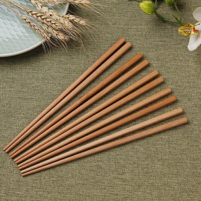 combo 4 set đũa, mỗi set 10 đôi đũa gỗ