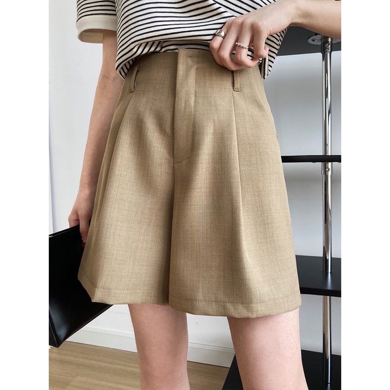 Quần short vải cạp cao - Q001