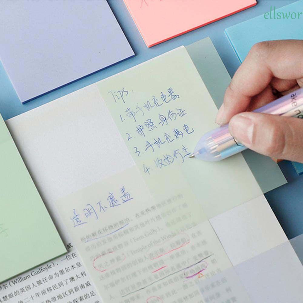 50 Tờ Giấy Ghi Chú 6 Màu Trong Suốt Chống Nước