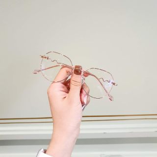 Kính cận kim loại nữ 2L9105B thời trang lắp được cận