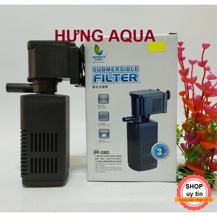 Máy lọc ống - lọc nước bể cá - lọc đứng 3 trong 1  Jeneca IPF-060 / IPF-080