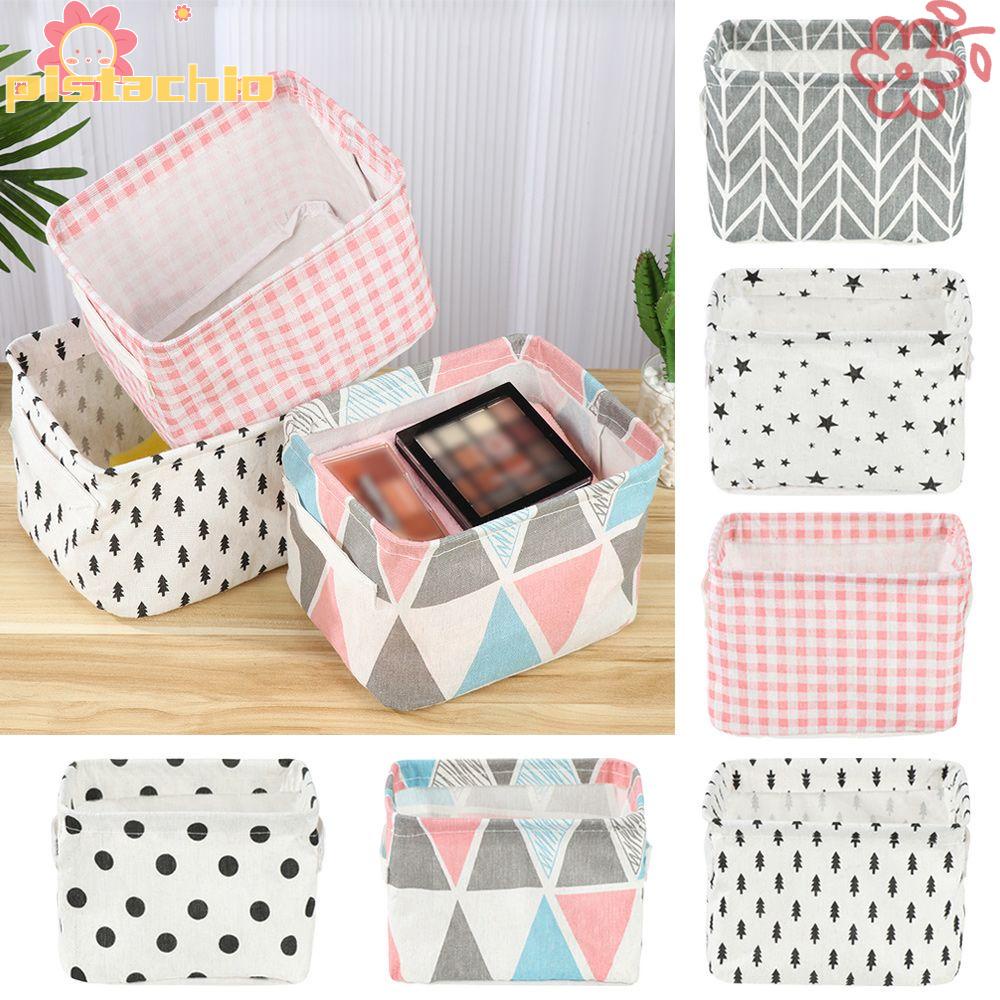 Giỏ đựng đồ bằng vải lanh cotton có thể gấp gọn tiện dụng