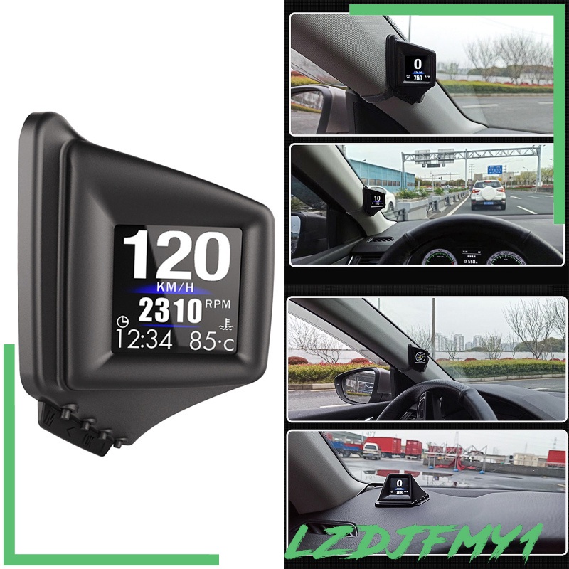 [giá giới hạn] Car Head Up Display GPS OBD2 Driving Computer LCD Screen Temperature Gauge