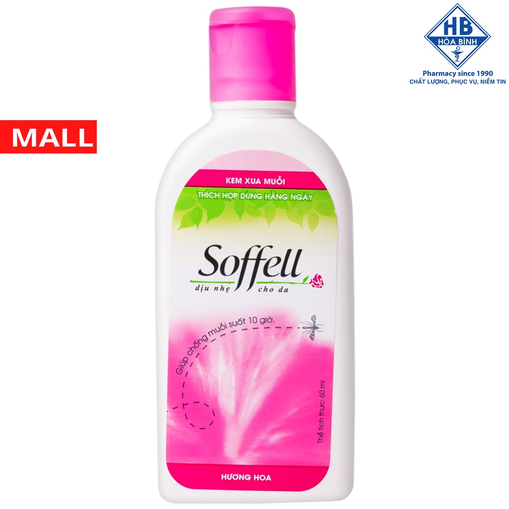 Kem chống muỗi Soffell Hương hoa 60ml