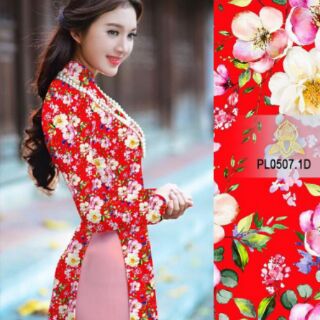 Vải áo dài hoa nhỏ