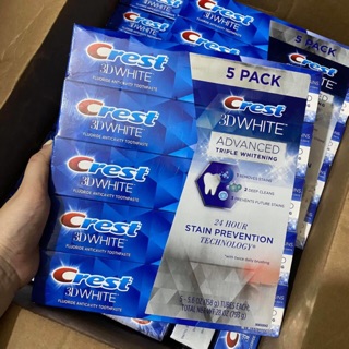 Kem đánh răng Crest 3D White Advanced Triple 158gr  hàng Mỹ 158gr