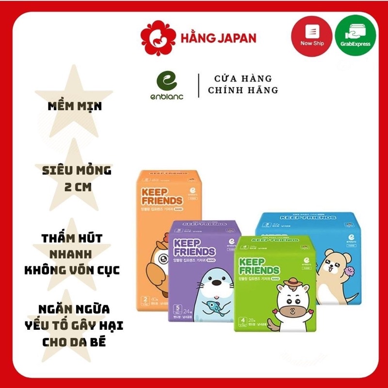 Tã bỉm cho bé Keep Friends hàng nội địa Hàn Quốc đủ siza dán/quần S40/M32/L28/XL24