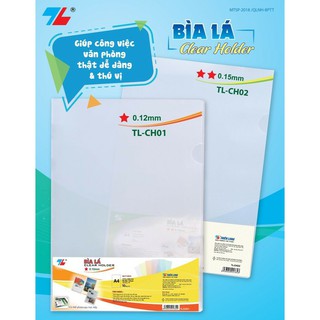 Xấp 10 cái Bìa lá A4 TL-CH01 độ dày 0.12mm