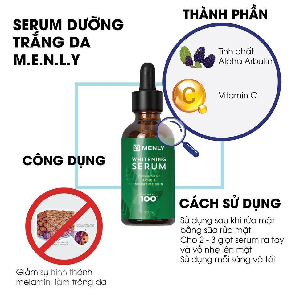 Serum dưỡng trắng da cho nam MENLY 30ml