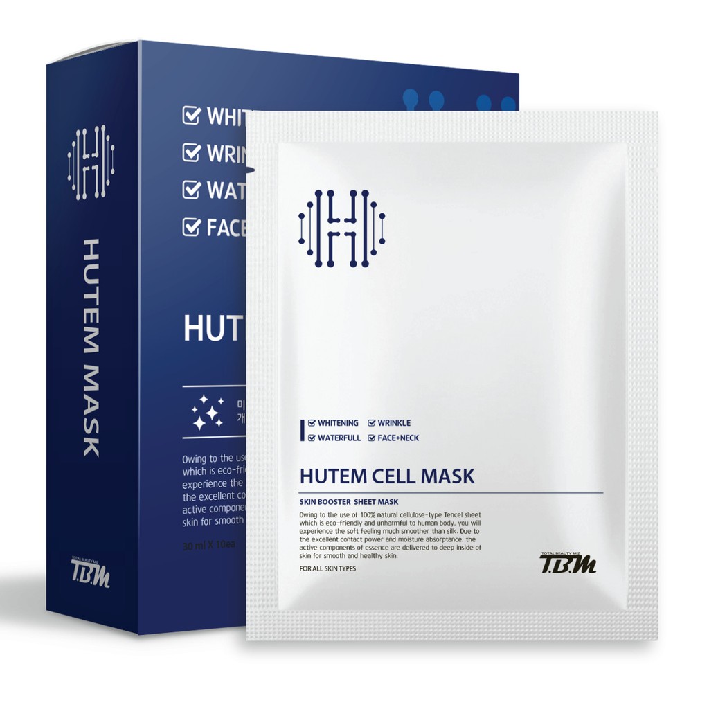 MẶT NẠ PHỤC HỒI DA TỰ NHIÊN HÀN QUỐC HUTEM CELL MASK - Hàng chính hãng, Có giấy chứng nhận từ Bộ Y Tế (1 Miếng)