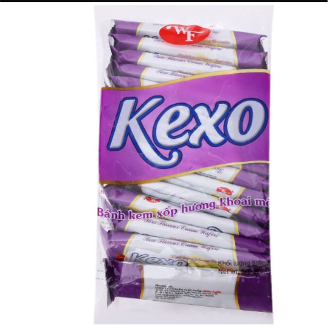 Bánh kem xốp Kexo Cốm/ vani sữa/ khoai môn gói 145g