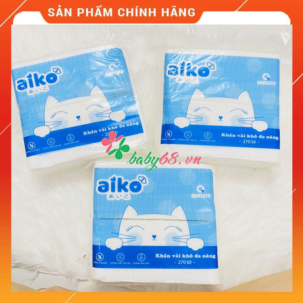 Khăn vải khô đa năng Aiko 270 tờ