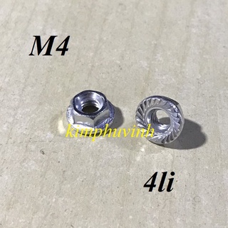 M4 - 20 con đai ốc lông đền 4mm - tán lông đền 4li