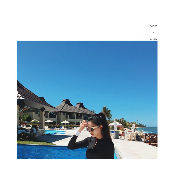 Bộ đồ bơi liền thân dài tay chống nắng cho nữ | BigBuy360 - bigbuy360.vn