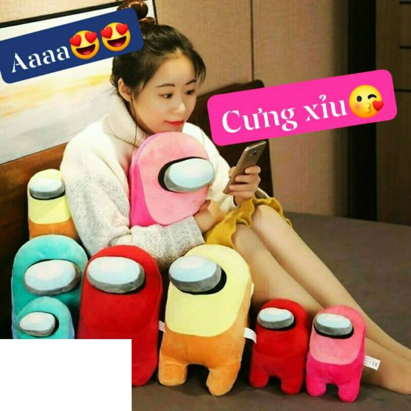 GẤU BÔNG AMONG US SIÊU HOT  HÀNG XỊN CAO CẤP, VẢI MINISO MỀM MỊN, AN TOÀN CHO NGƯỜI SỬ DỤNG
