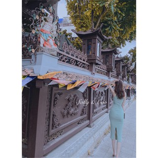 Đầm ôm body Blue mint - V36