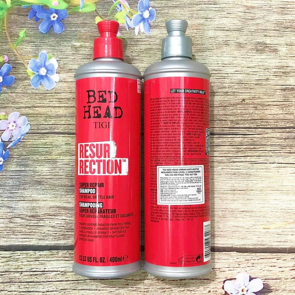 DẦU GỘI + XẢ TÁI SINH TIGI BEDHEAD RESURRECTION LEVEL 3 400ML - 970ml -