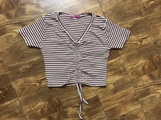 Áo croptop rút dây
