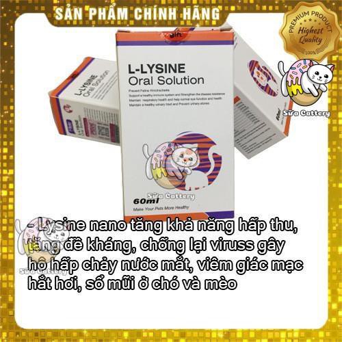 L-Lysine cho mèo bị hô hấp, herpes chó mèo