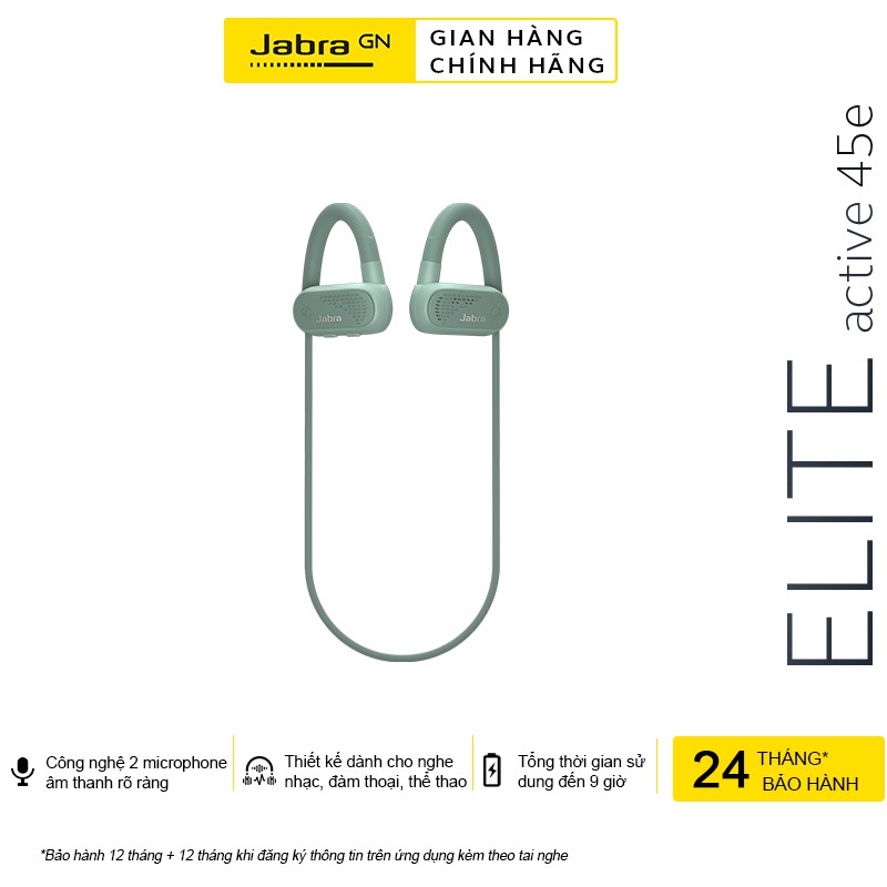 Tai Nghe Bluetooth Nhét Tai Jabra Elite Active 45e | Chống Nước IP67 | Hàng Chính Hãng