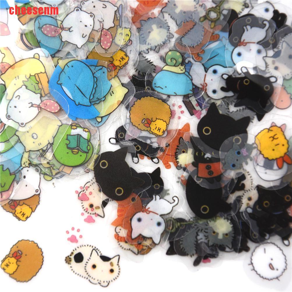 Set 80 Miếng Dán Giấy mini Dễ Thương Dùng Trang Trí Nhật Ký DIY