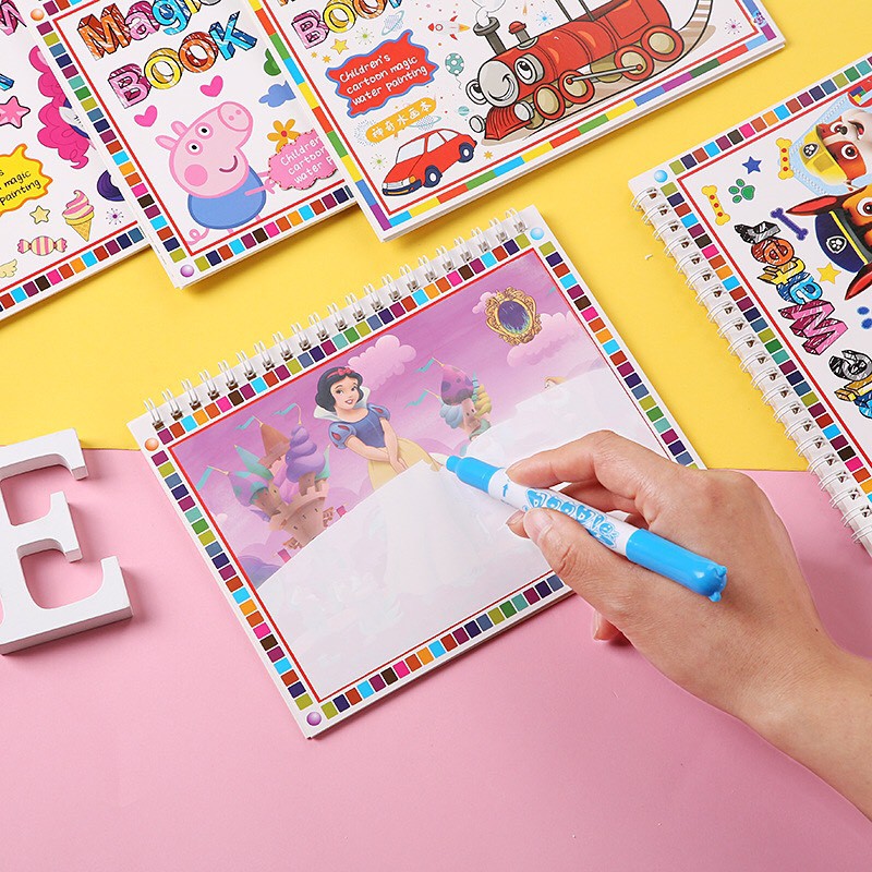 Tranh tô màu thần kỳ kèm bút nước đồ chơi Simba tô màu cho trẻ em 3-5 tuổi sách tập tô màu