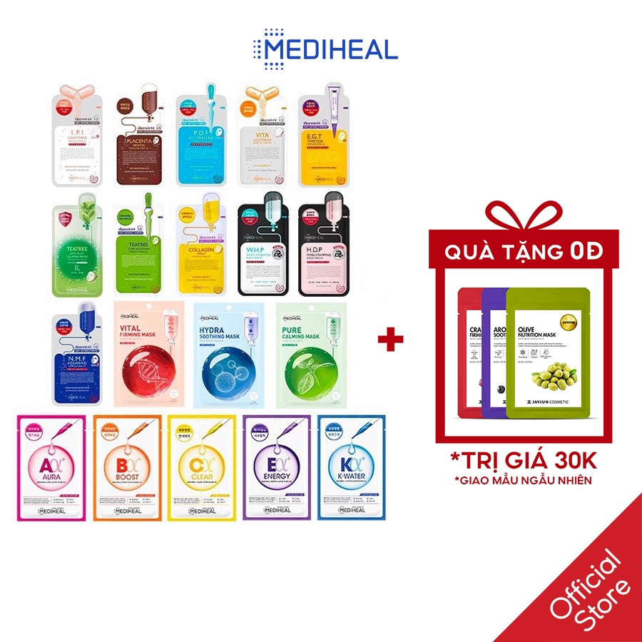 [Mã COSDEP -8% ĐH250k] Mặt Nạ Dưỡng Trắng Da, Giảm Mụn, Tái Tạo, Phục Hồi Da Mediheal 24ml